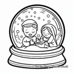 Beautiful Nativity Scene Snow Globe Coloring Pages 4