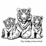 Bengal Tiger Family Coloring Pages 2