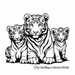 Bengal Tiger Family Coloring Pages 3