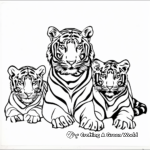 Bengal Tiger Family Coloring Pages 4