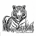 Bengal Tiger Hunting in the Wild Coloring Pages 3
