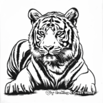 Bengal Tiger in its Habitat Coloring Pages 1