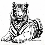 Bengal Tiger in its Habitat Coloring Pages 2
