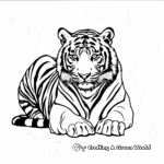 Bengal Tiger in its Habitat Coloring Pages 3