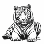Bengal White Tiger Coloring Pages 3
