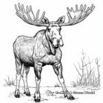 Big Moose Coloring Pages for Adults 2