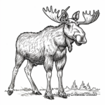 Big Moose Coloring Pages for Adults 3
