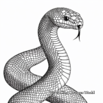 Black Mamba Snake Detailed Coloring Pages 2