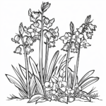 Bluebell Coloring Pages: Woodland Scene 1