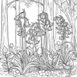Bluebell Coloring Pages: Woodland Scene 3