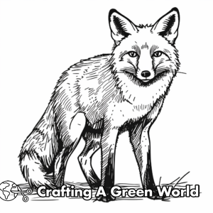 Red Fox Coloring Pages - Free &amp; Printable!