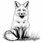 Bold Red Fox Hunting Coloring Pages 4