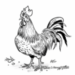 Bold Rooster Fighting Coloring Pages 1