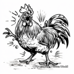 Bold Rooster Fighting Coloring Pages 2