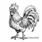 Bold Rooster Fighting Coloring Pages 4