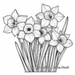 Bountiful Daffodil Coloring Pages 1