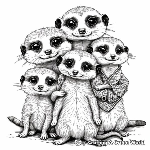 Breathtaking Meerkat Band Coloring Pages 1