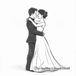 Bride and Groom First Dance Coloring Pages 1