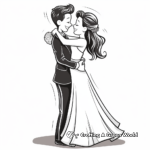 Bride and Groom First Dance Coloring Pages 2