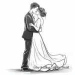Bride and Groom First Dance Coloring Pages 4