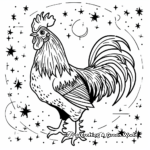 Bright Zodiac Rooster Coloring Pages 1