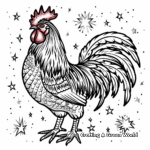 Bright Zodiac Rooster Coloring Pages 2