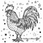 Bright Zodiac Rooster Coloring Pages 3