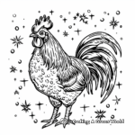 Bright Zodiac Rooster Coloring Pages 4