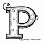 Bubble-style Letter P Coloring Pages 2