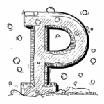 Bubble-style Letter P Coloring Pages 3