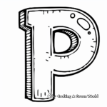 Bubble-style Letter P Coloring Pages 4