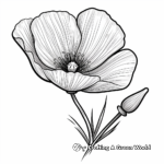 California Poppy Coloring Pages 1