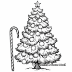 Candy Cane Covered Christmas Tree Coloring Pages 4