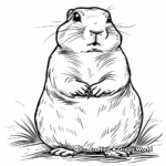 Cartoon Prairie Dog Coloring Pages for Kids 2