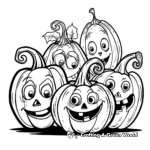 Cartoon Pumpkin Characters Coloring Pages 2