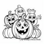 Cartoon Pumpkin Characters Coloring Pages 3