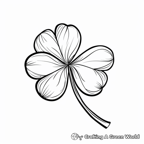 Four Leaf Clover Coloring Pages - Free &amp; Printable!