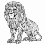 Cartoon-Style Lion Coloring Pages 2