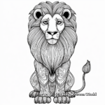Cartoon-Style Lion Coloring Pages 3