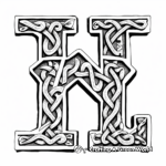 Celtic Alphabet Coloring Pages for Learning 3