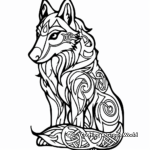 Celtic Wolf Design Coloring Pages 2