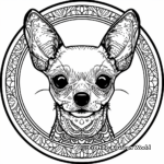 Charming Chihuahua Mandala Coloring Pages 4