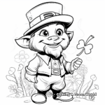 Charming Leprechaun and Shamrock Coloring Pages 2