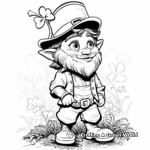Charming Leprechaun and Shamrock Coloring Pages 3