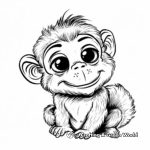 Cheeky Squirrel Monkey Coloring Pages 1