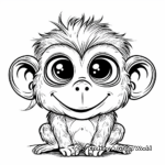 Cheeky Squirrel Monkey Coloring Pages 3