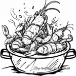 Cheerful Crawfish Boil Mardi Gras Coloring Pages 2