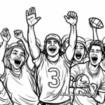 Cheering Football Fans Coloring Pages 1