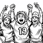 Cheering Football Fans Coloring Pages 2