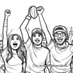 Cheering Football Fans Coloring Pages 4